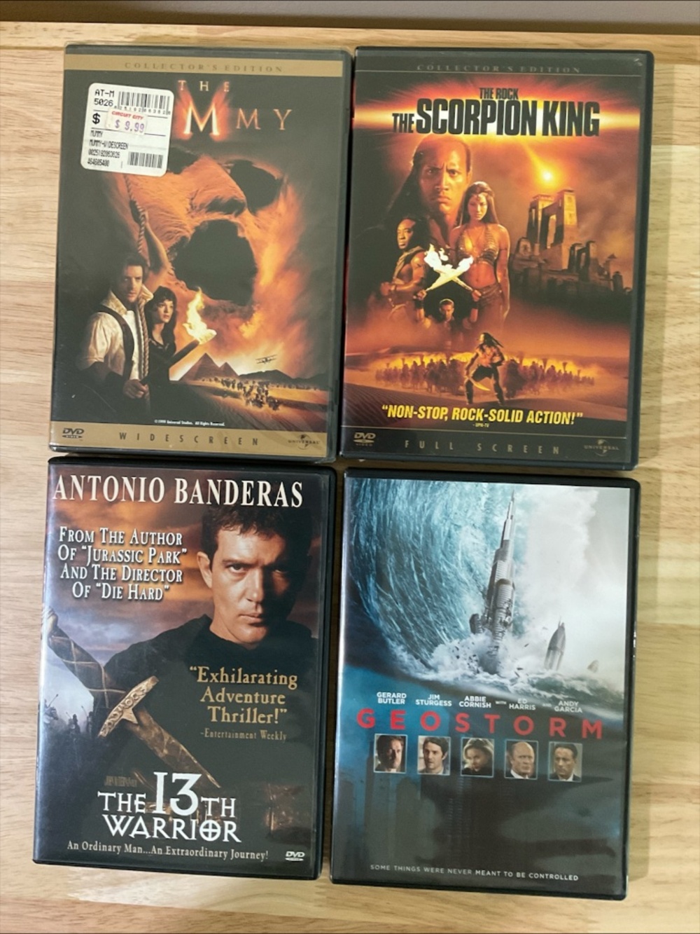 DVDs Bundle – The Mummy, Scorpion King, 13th Warrior, Geostorm